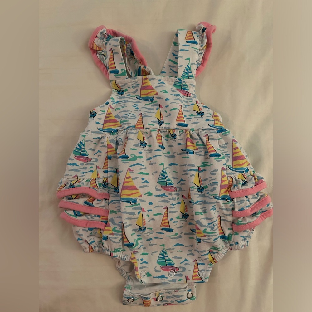 Sailboat Romper - 9 mos by Classic Whimsy